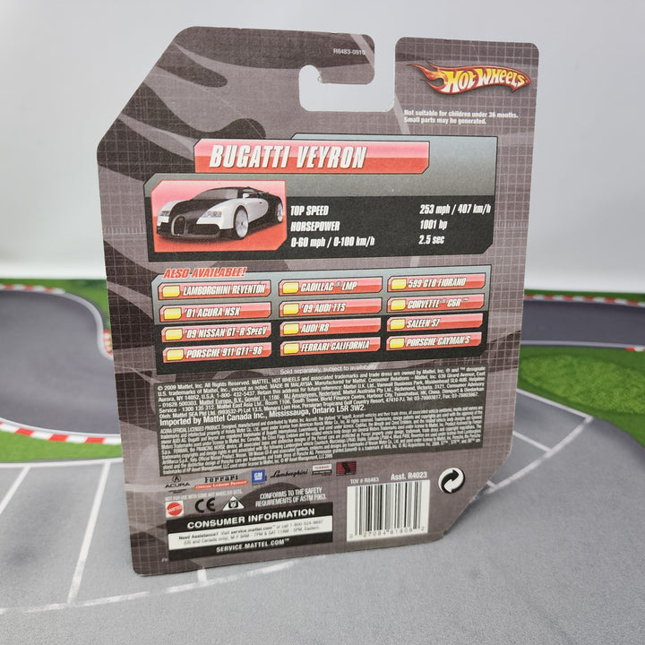 Bugatti Veyron * Black/White * Hot Wheels Speed Machines