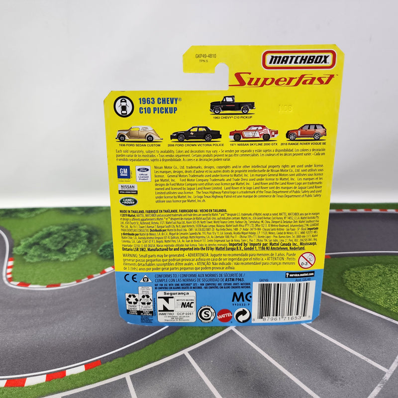 1963 Chevy C10 Pickup * Black * Matchbox Superfast