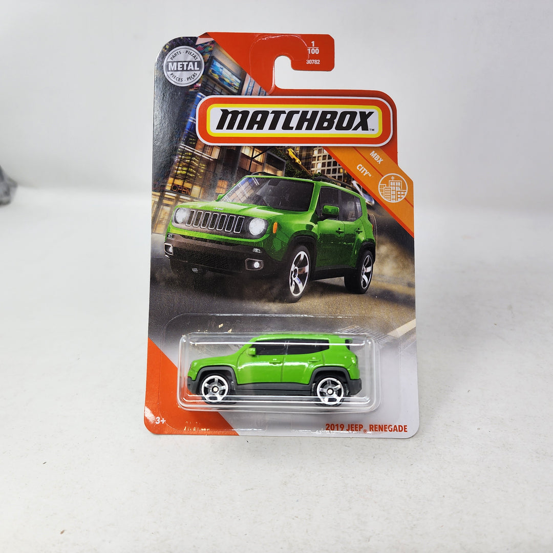 Matchbox European Streets 2019 Jeep Renegade Blue 10/24 Échelle 1:64, moulé sous pression Matchbox European Streets 2019 Jeep Renegade Blue 10/24 Échelle 1:64, moulé sous pression