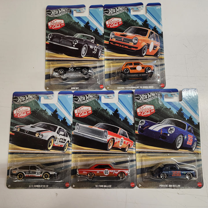 Vintage Club Complete 5 Car Set * 2026 Hot Wheels Silver Series