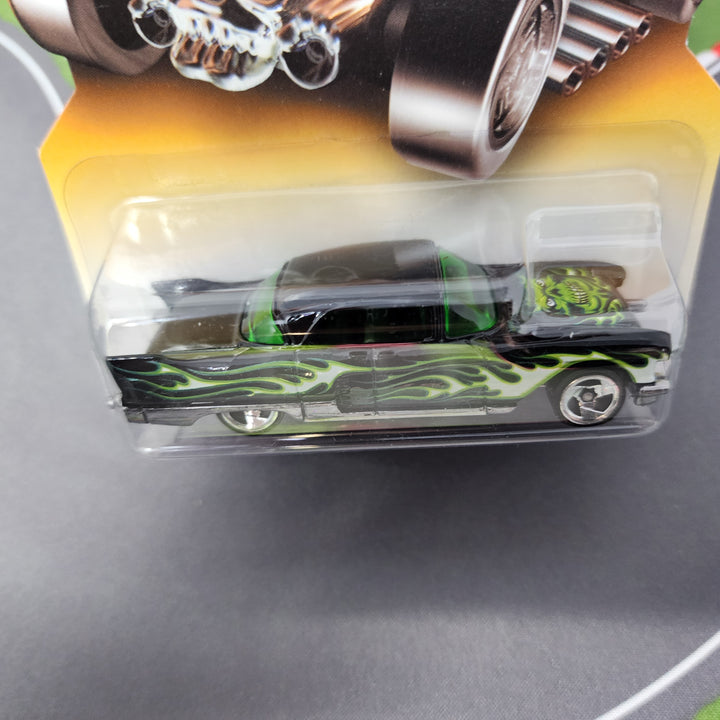 57 Cadillac Eldorado Brougham * black / green * Hot Wheels Fright