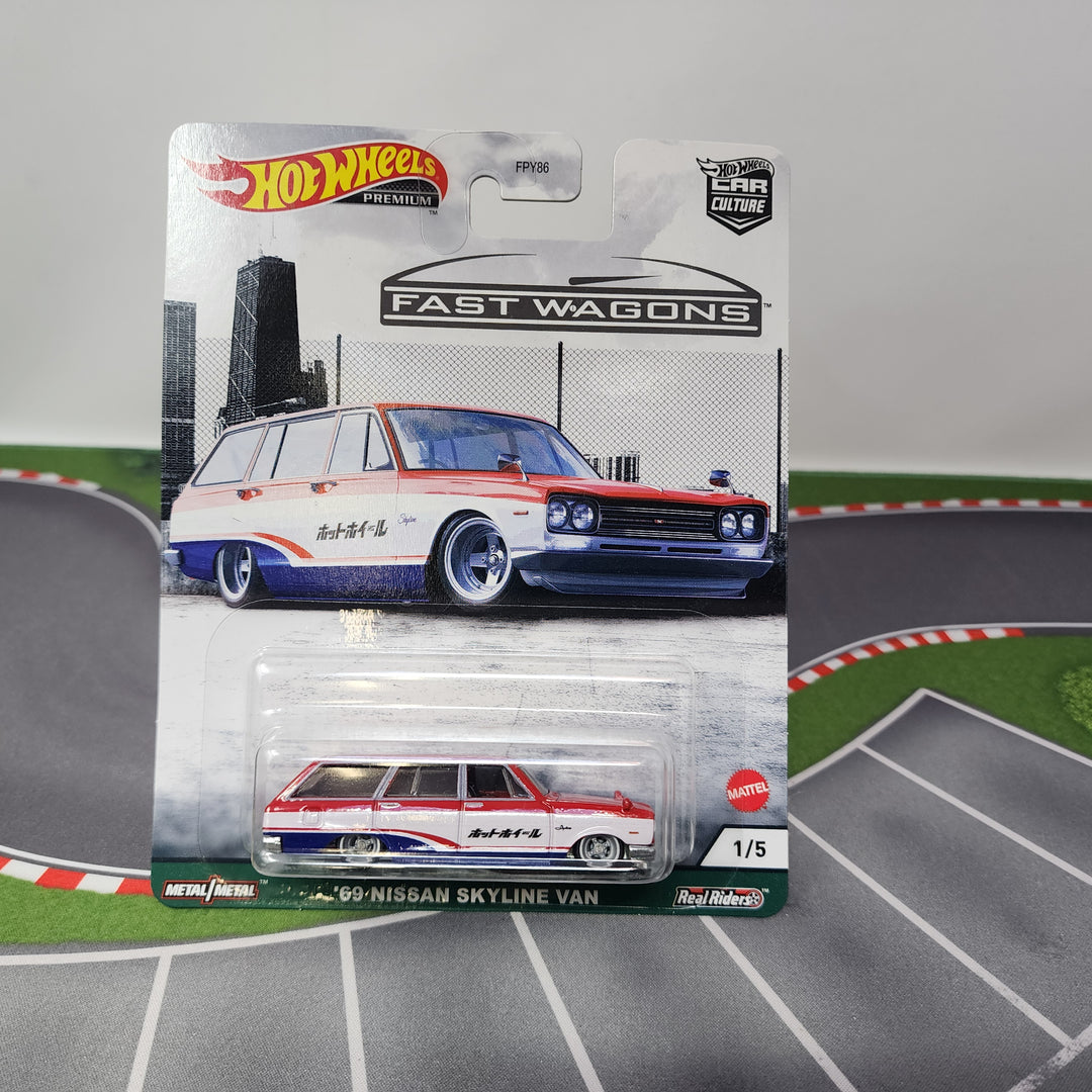 69 Nissan Skyline Van * Red-White/Blue * Hot Wheels Car Culture
