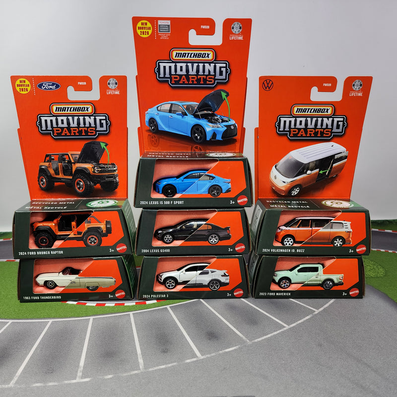 Complete 7 Car Set Case K * 2026 Matchbox Moving Parts Lexus