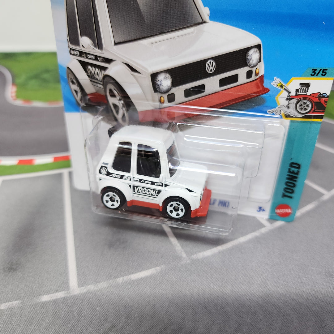 Tooned Volkswagen Golf MK1 #172 * White * 2026 Hot Wheels Case H
