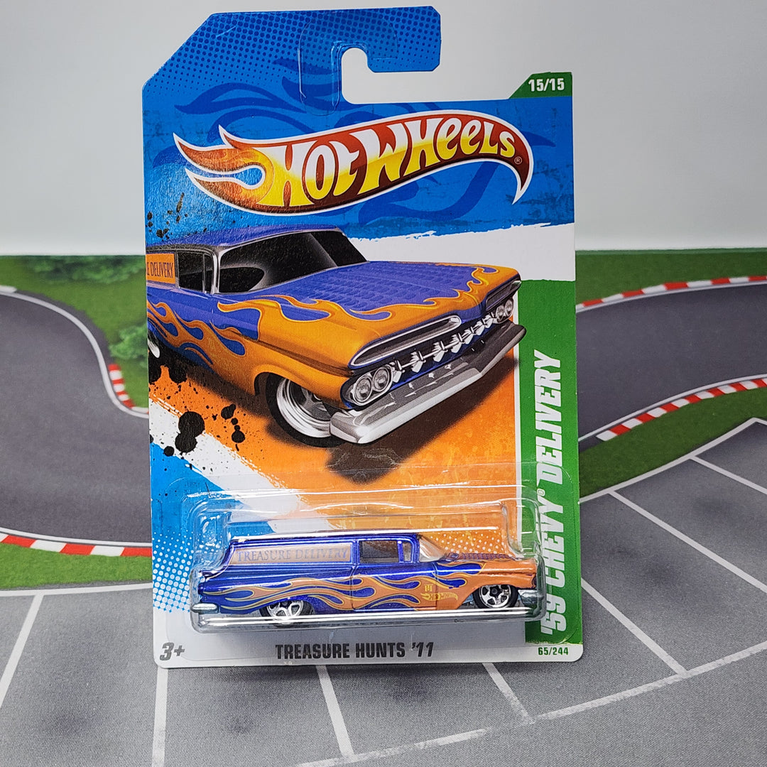 59 Chevy Delivery #65 * Blue * 2011Hot Wheels Treasure Hunts