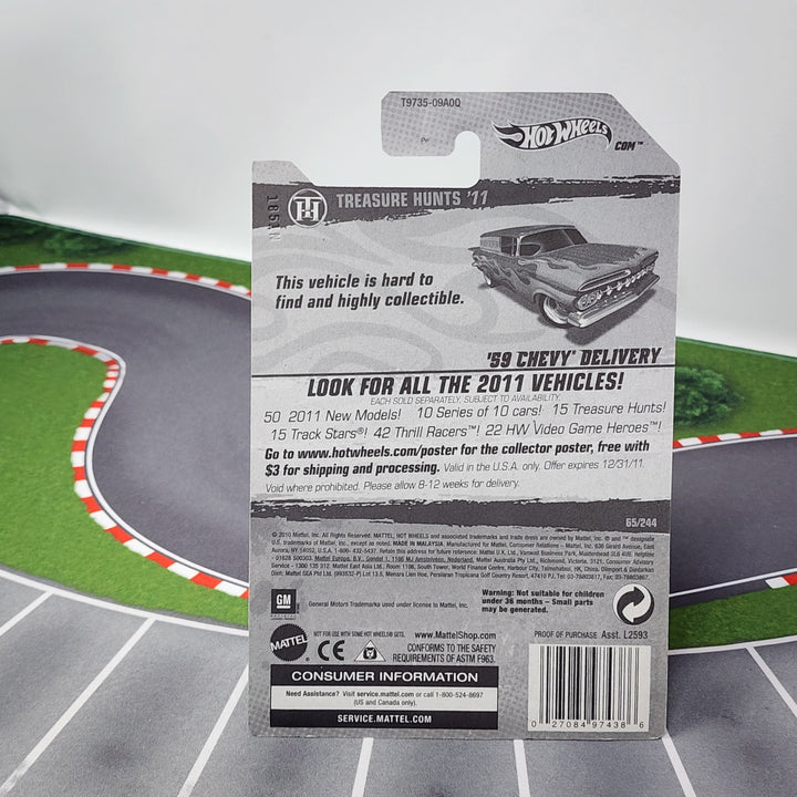 ①☆ Customize Chevy Tracking　　　　　【特典会員限定】 59 Chevy Delivery #65 * Blue * 2011Hot Wheels Treasure Hunts