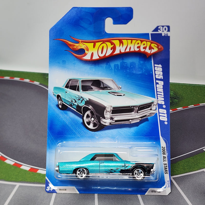 1965 Pontiac GTO #70 * Blue * Hot Wheels 2008 All Stars