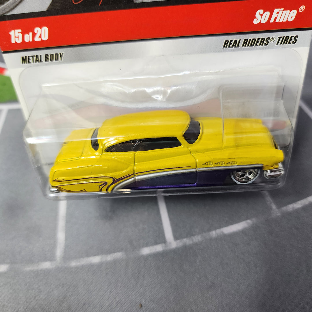 So Fine #15 * Yellow * Hot Wheels Premium Larry's Garage