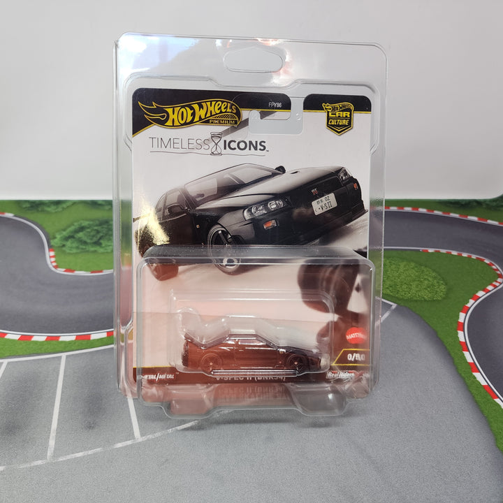 ホットウィール　チェイス　日産 スカイライン　GT-R R34 エラー品 V-Spec II Nissan Skyline GT-R R34 0/5 * Black CHASE * Hot Wheels