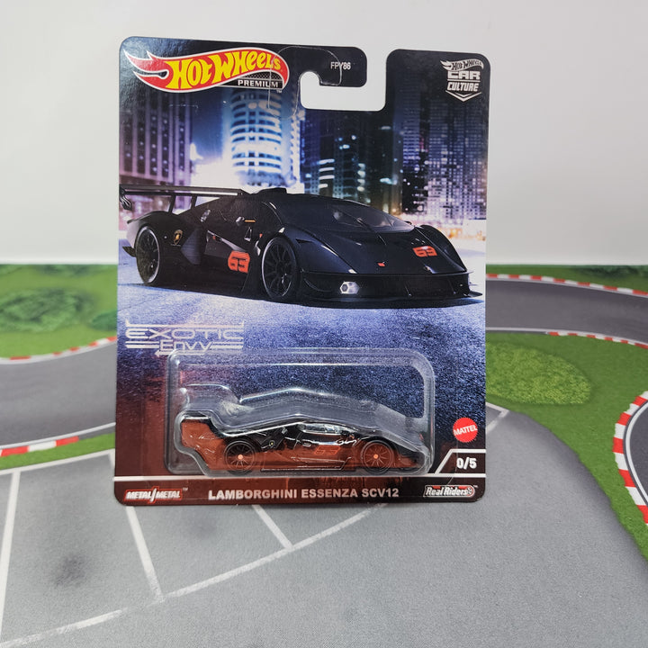 Lamborghini Essenza SCV12 0/5 * Black CHASE * Hot Wheels Car