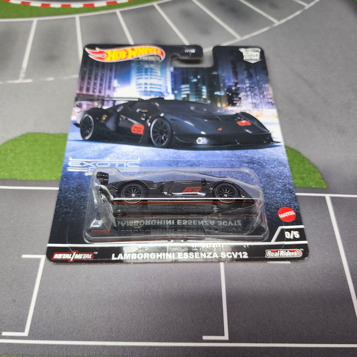 Lamborghini Essenza SCV12 0/5 * Black CHASE * Hot Wheels Car
