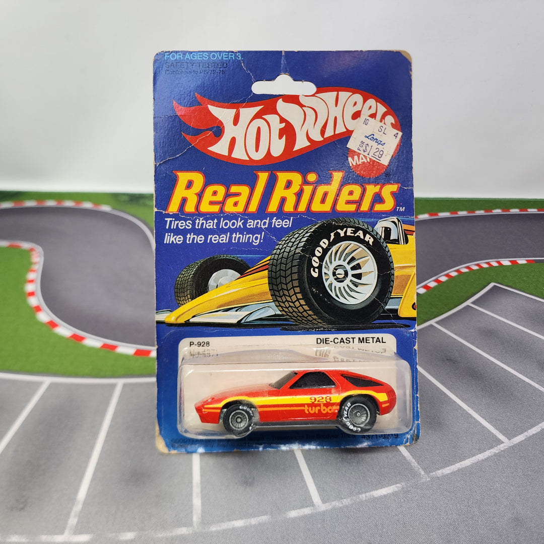 P-928 Porsche 4371 * Hot Wheels Real Riders 1982 Hong Kong