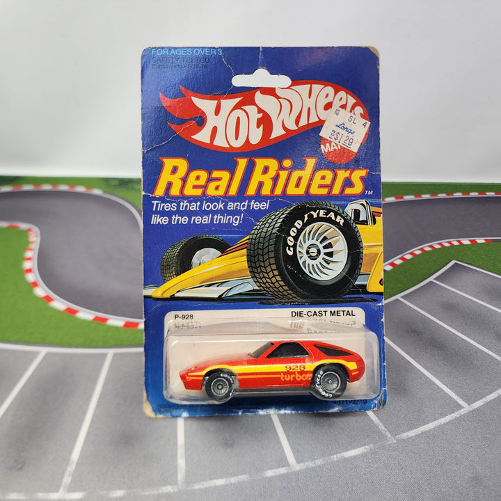 P-928 Porsche 4371 * Hot Wheels Real Riders 1982 Hong Kong