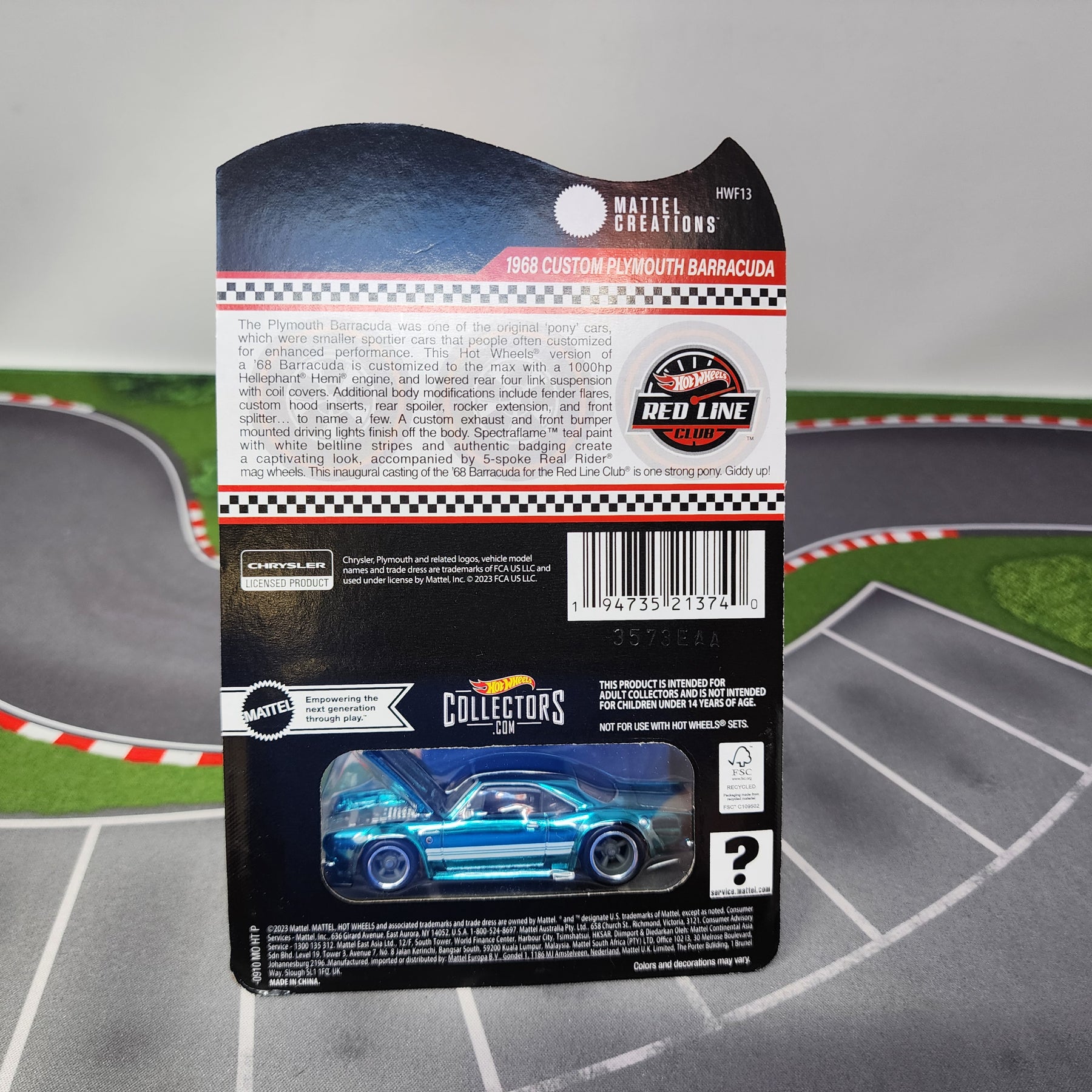1968 Plymouth Barracuda * Hot Wheels Red Line Club RLC  Wheelcollectors LLC