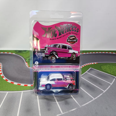 55 Chevy Bel Air Gasser * PINK * Hot Wheels Red Line Club RLC Club