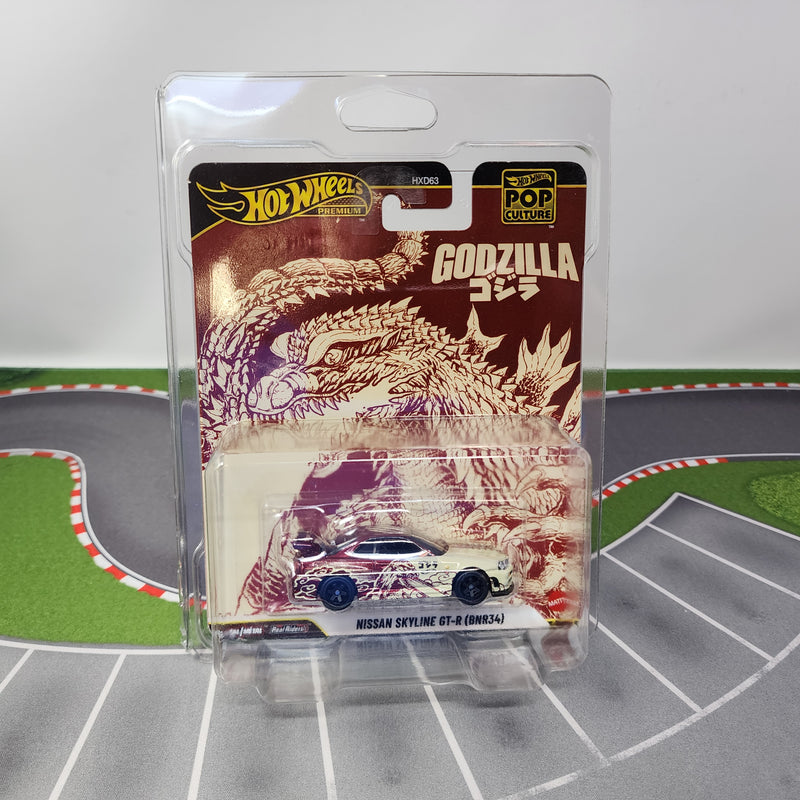 Nissan Skyline GT-R BNR34 Godzilla * Hot Wheels Pop Culture