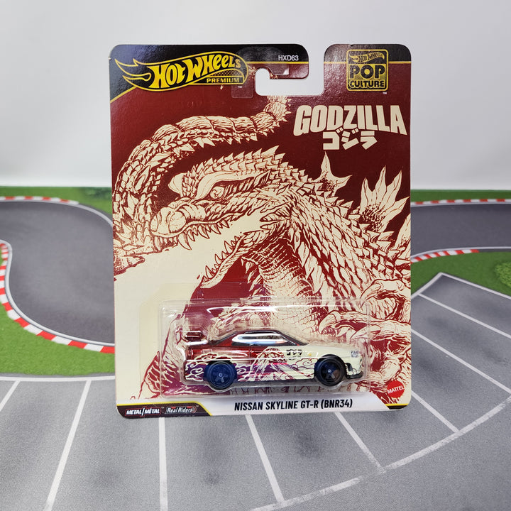 Nissan Skyline GT-R BNR34 Godzilla * Hot Wheels Pop Culture