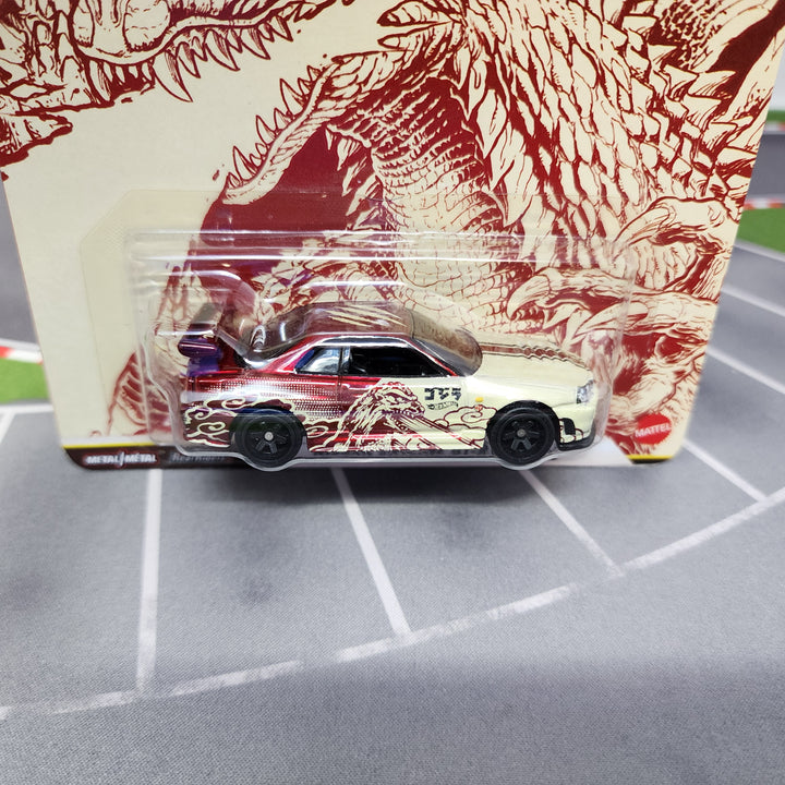 Nissan Skyline GT-R BNR34 Godzilla * Hot Wheels Pop Culture