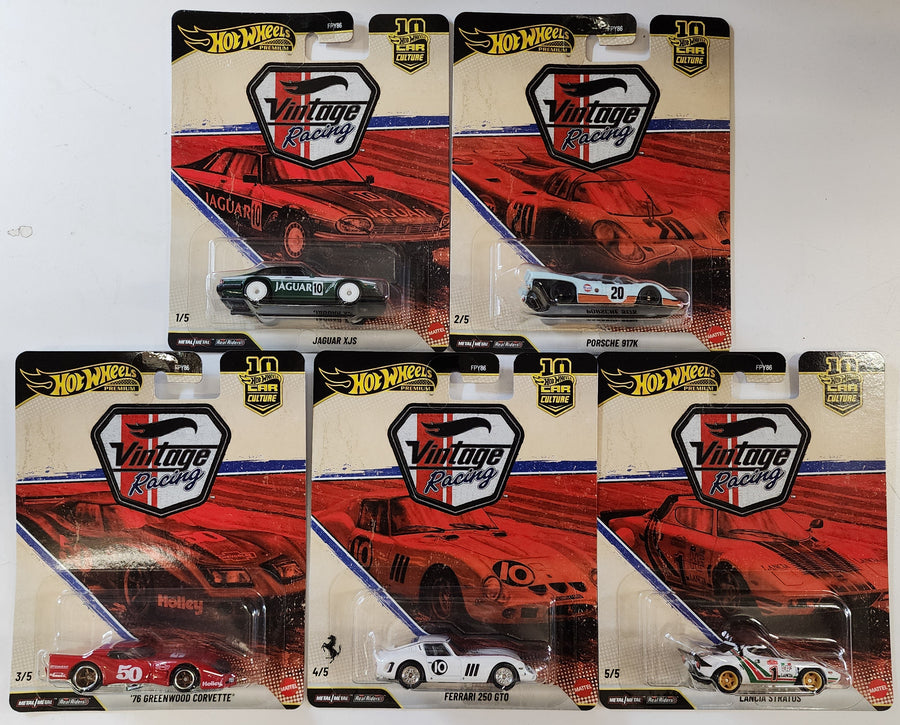 Vintage Racing * 5 Car Set * 2026 Hot Wheels Car Culture Case T