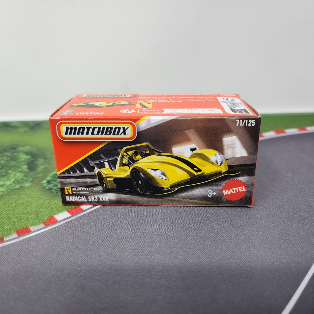 Radical SR3 XXR #71 * New! Yellow * 2026 Matchbox Power Grabs Case
