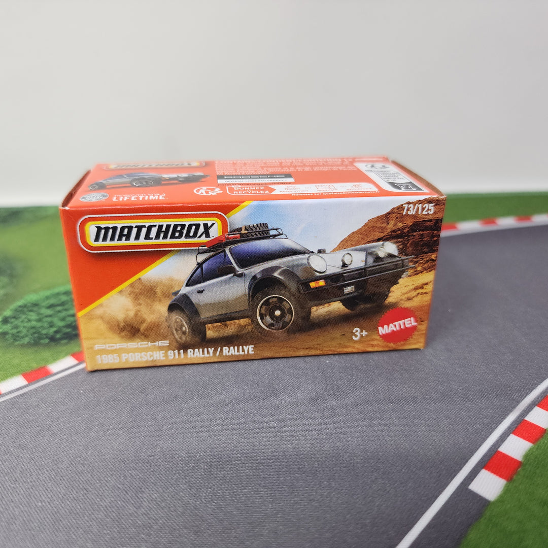 1985 Porsche 911 Rally #73 * New! Grey * 2026 Matchbox Power Grabs