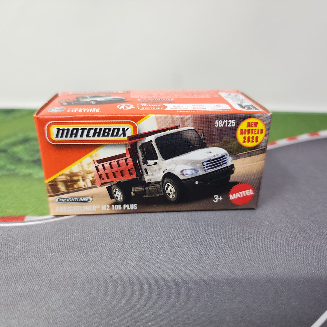Freightliner M2 106 Plus #58 * White * 2026 Matchbox Power Grabs