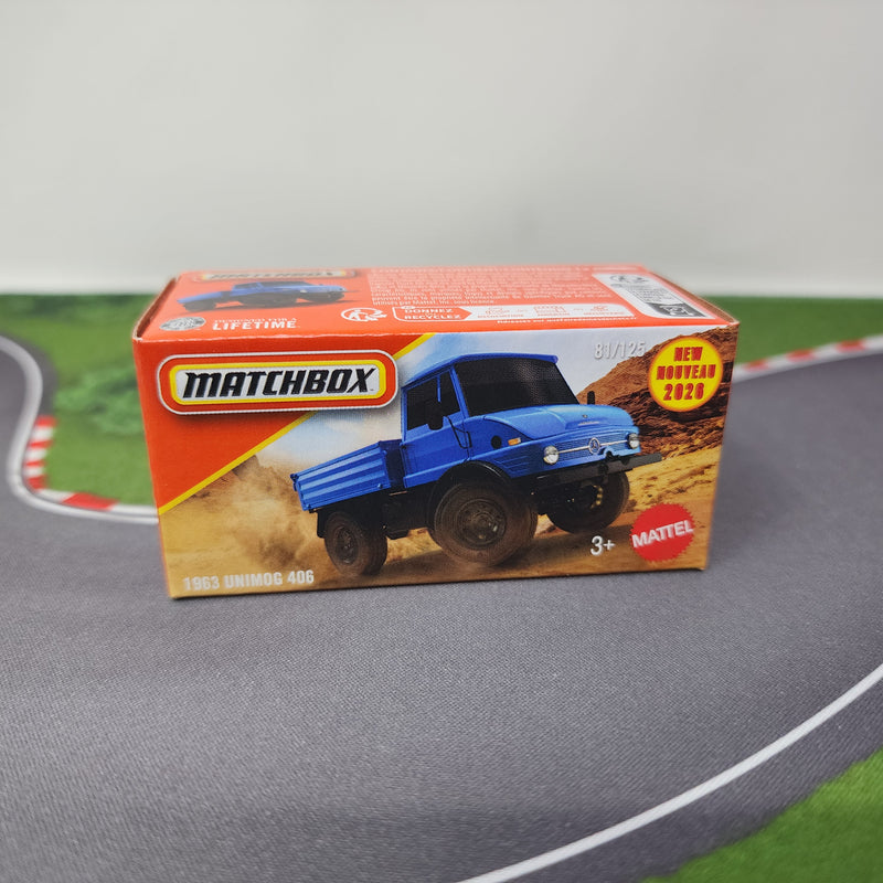 1963 Unimog 406 #81 * Blue * 2026 Matchbox Power Grabs Case H