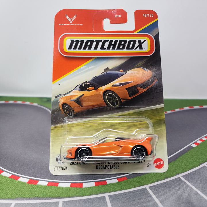 チョロQ マッチボックスペニーレーサーMustang、Corvetteセット 2023 Chevy Corvette Z06 #48 * Orange * 2026 Matchbox Basic Case F
