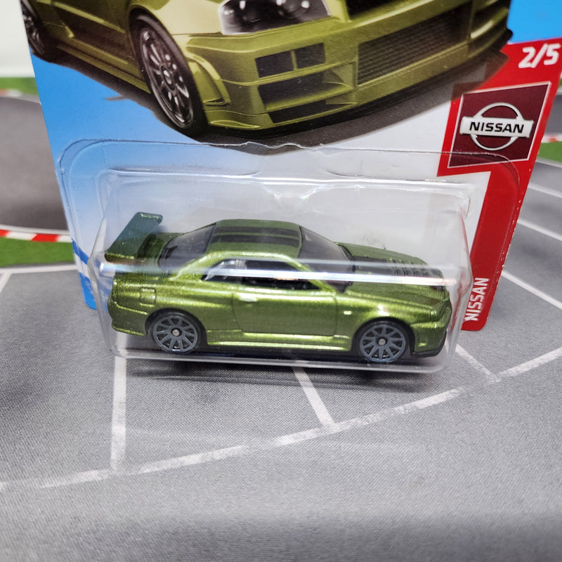 Nissan Skyline GT-R BNR34 #45 * Green * Hot Wheels 2019