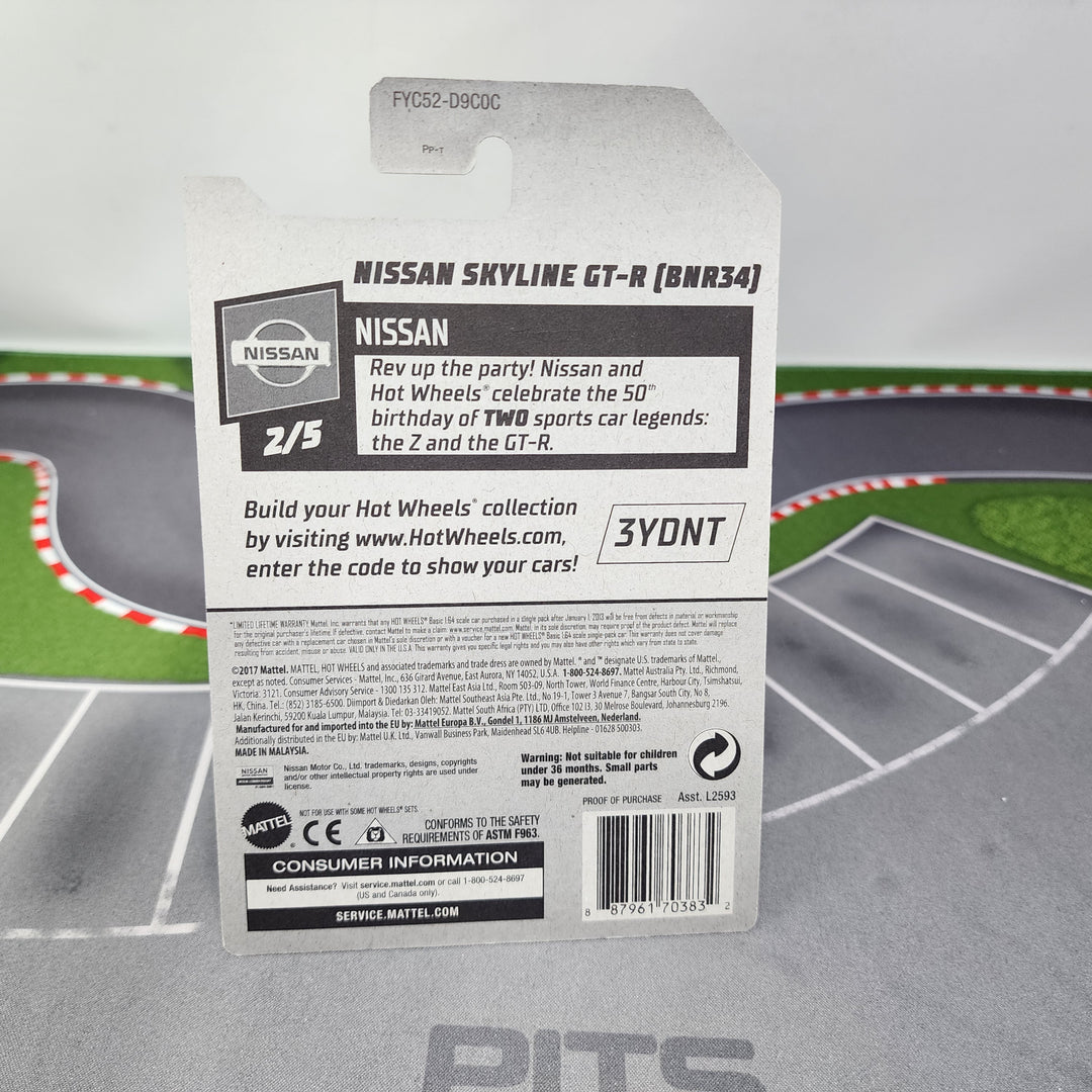 Nissan Skyline GT-R BNR34 #45 * Factory ERROR * Hot Wheels 2019