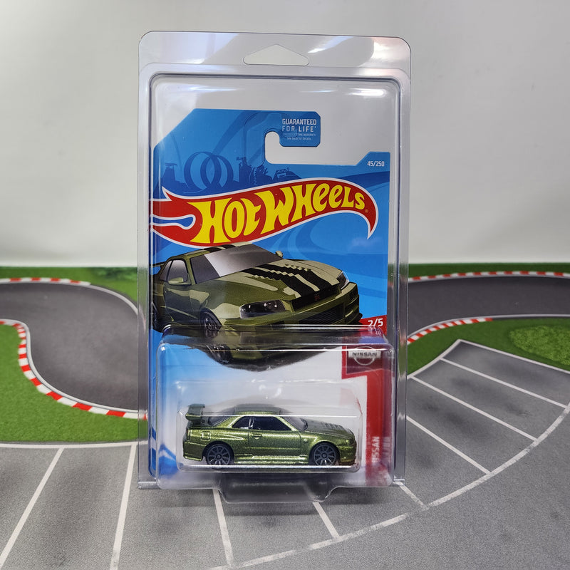Nissan Skyline GT-R BNR34 #45 * Green * Hot Wheels 2019