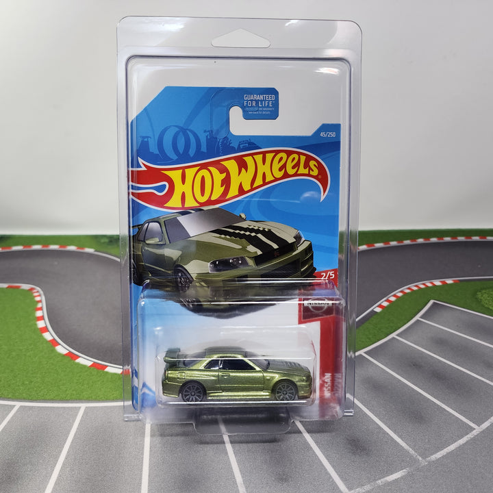 Nissan Skyline GT-R BNR34 #45 * Green * Hot Wheels 2019
