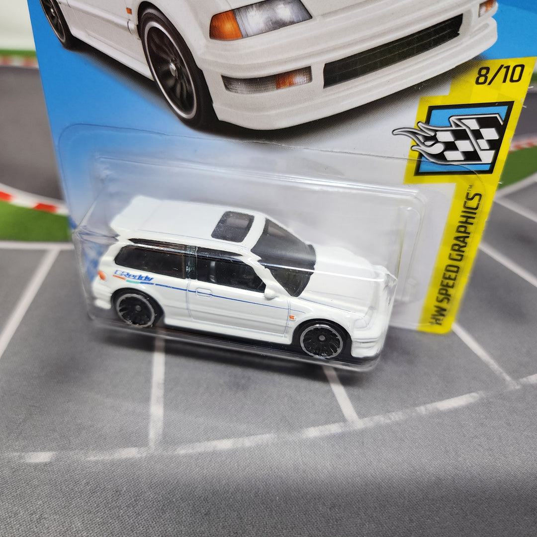 Honda Civic ホワイト ミニカー 1/64 90 Honda Civic EF #4 Greddy * White * Hot Wheels 2019