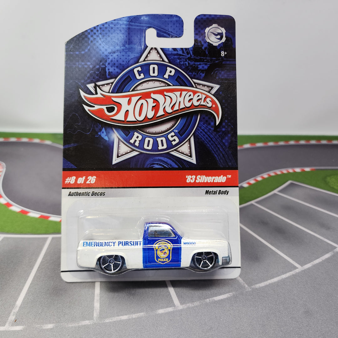 ミニカー Hot Wheels '83 Silverado Cop Rods 83 Chevy Silverado #8 * Hot Wheels Cop Rods – Wheelcollectors LLC