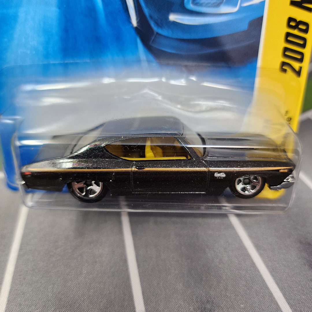 69 Chevelle #17 * BLACK * 2008 Hot Wheels New Models * 1st Yr