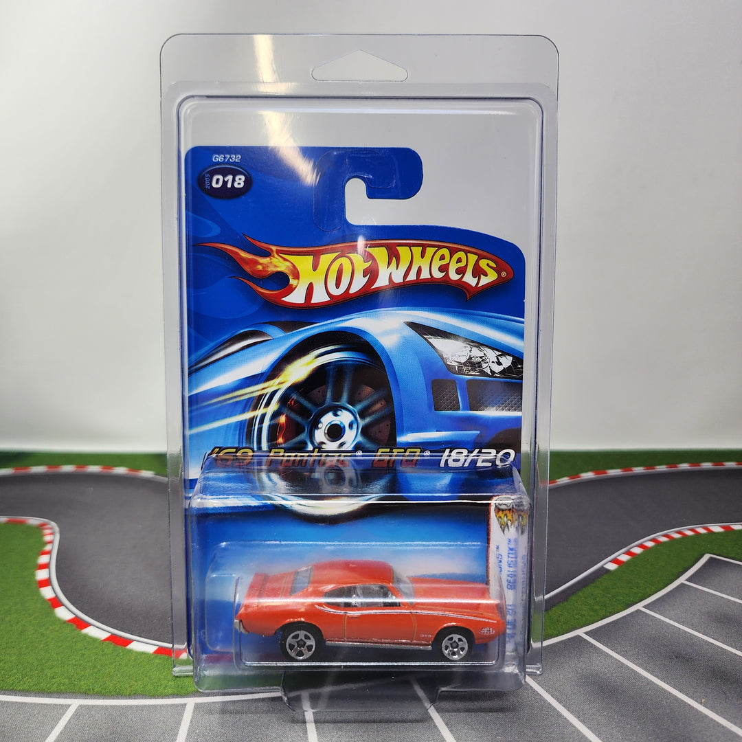 69 Pontiac GTO #18 * Orange * 2005 Hot Wheels First Edition * 1st