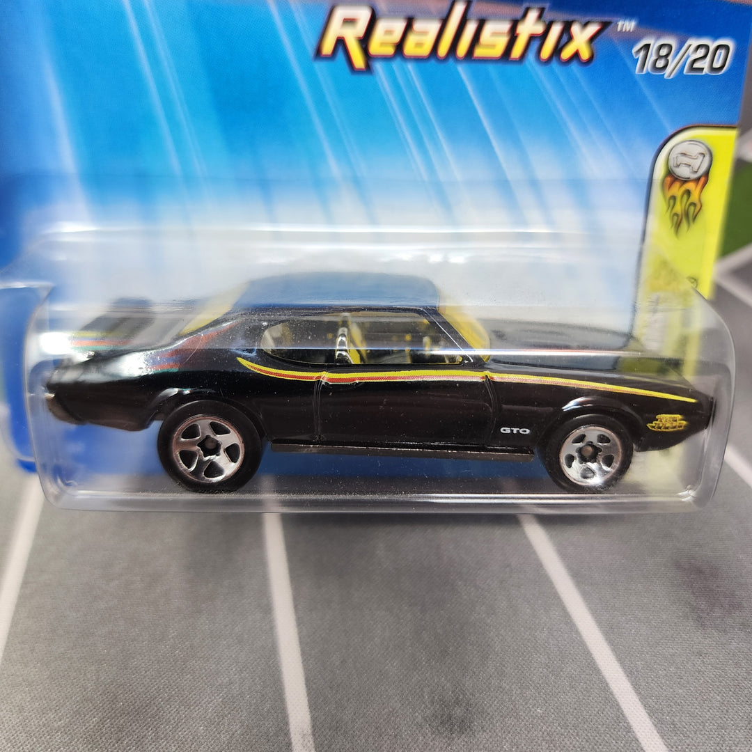 69 Pontiac GTO #18 * BLACK * 2005 Hot Wheels First Edition * 1st