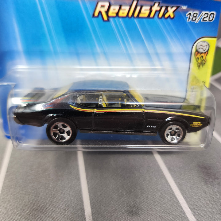 69 Pontiac GTO #18 * BLACK * 2005 Hot Wheels First Edition * 1st