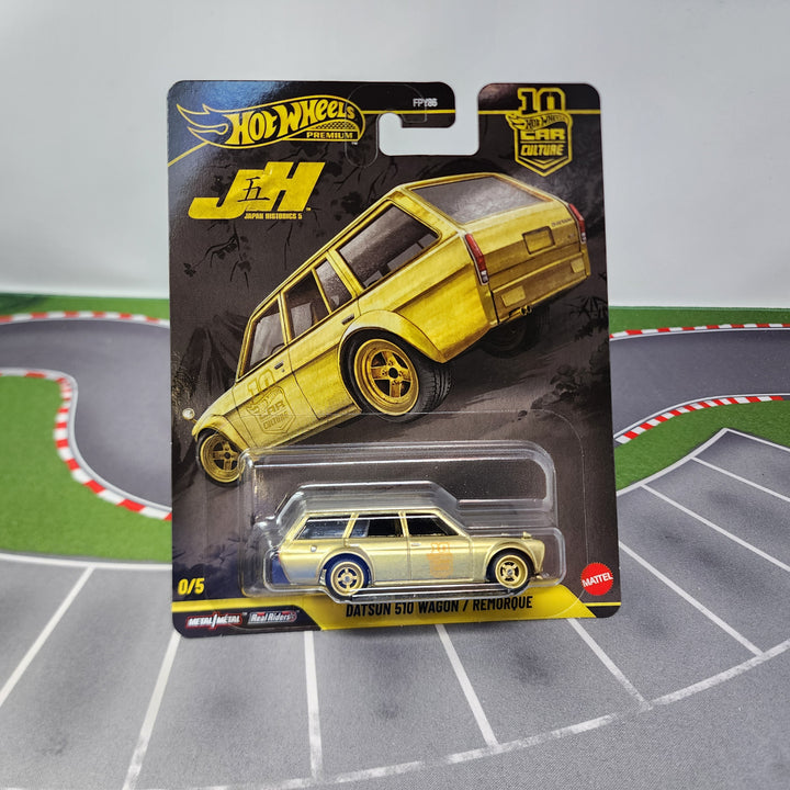 Datsun 510 Wagon * GOLD CHASE * Hot Wheels Car Culture Japan