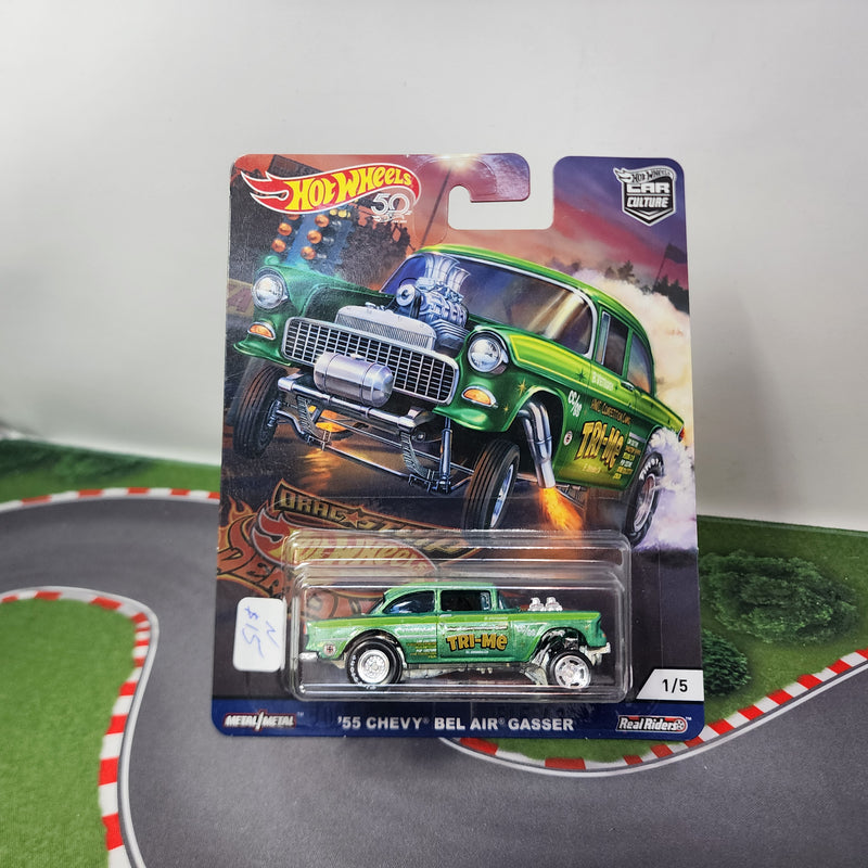 55 Chevy Bel Air Gasser * Hot Wheels Car Culture Drag Strip