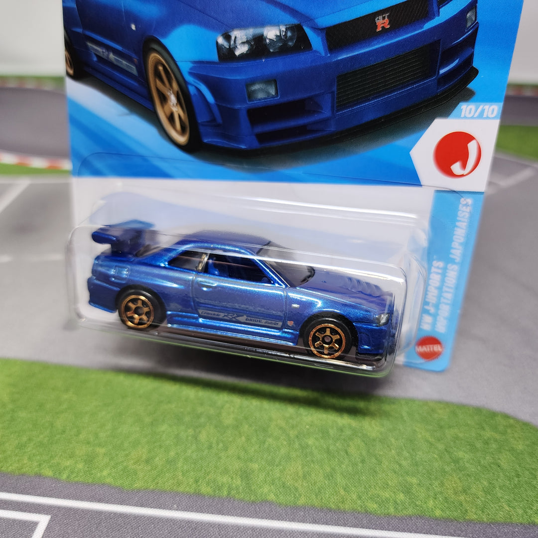 Nissan Skyline GT-R BNR34 #199 * BLUE * 2026 Hot Wheels Case K