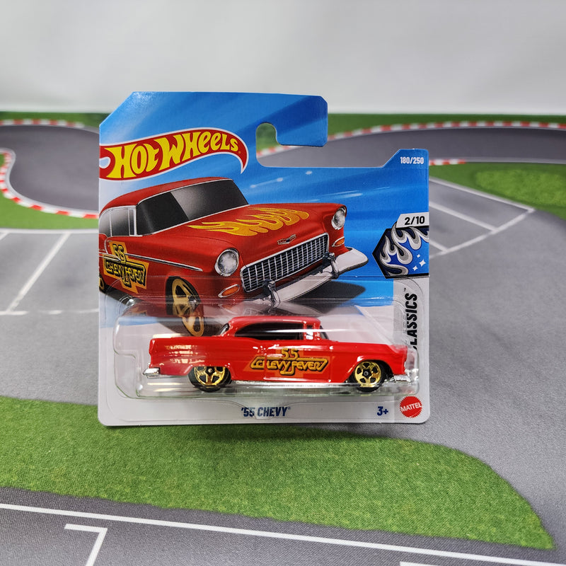 SHORT CARD * '55 Chevy #180 * RED * 2026 Hot Wheels Case K