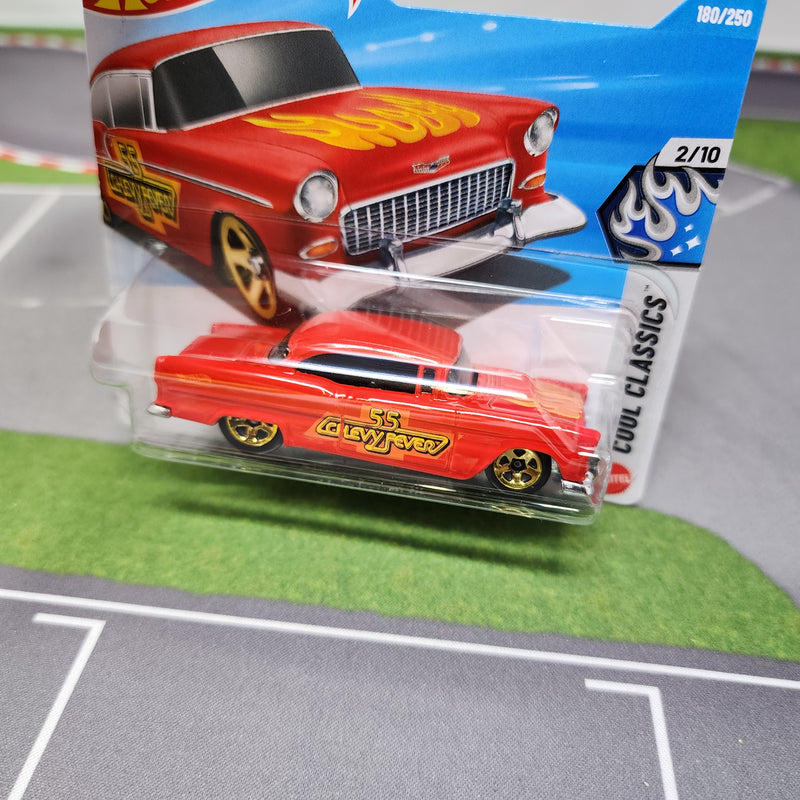 SHORT CARD * '55 Chevy #180 * RED * 2026 Hot Wheels Case K