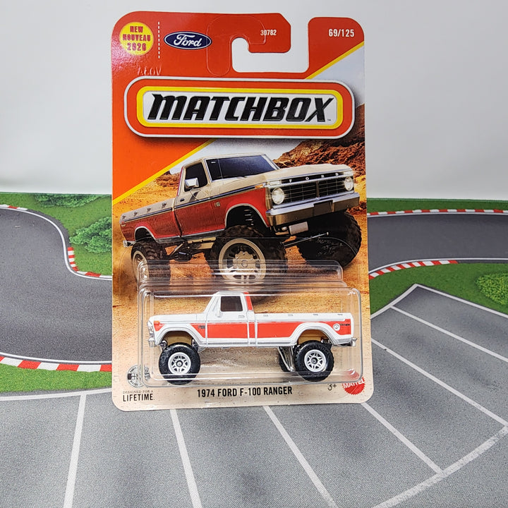1974 Ford F-100 Ranger #69 * White/Red * 2026 Matchbox Case G