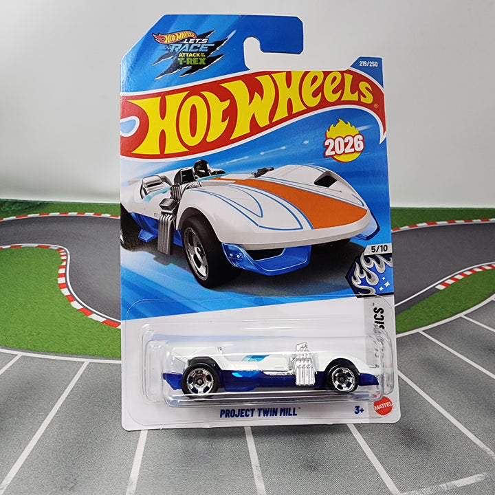 Project Twin Mill #219 * WHITE * 2026 Hot Wheels NEW! Case L