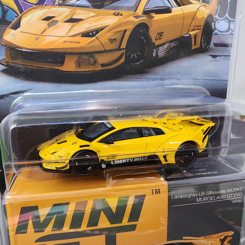 MiNiGT LB シルエットワークス　ランボルギーニウラカン　イエロー Lamborghini LB Silhouette Works Murcielago GT EVO * Yellow * Mini