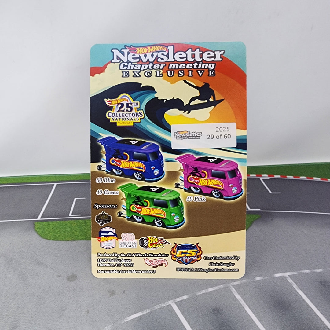 VW Kool Kombi 29/60 * BLUE * Hot Wheels Newsletter Car 25th