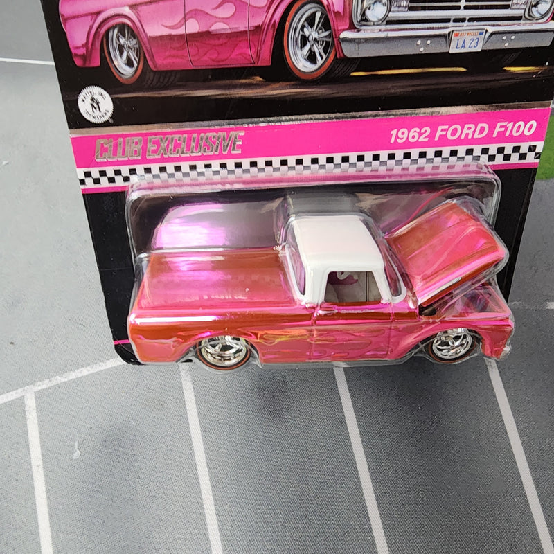 1962 Ford F100 * PINK Party Car * Hot Wheels RLC Red Line Club