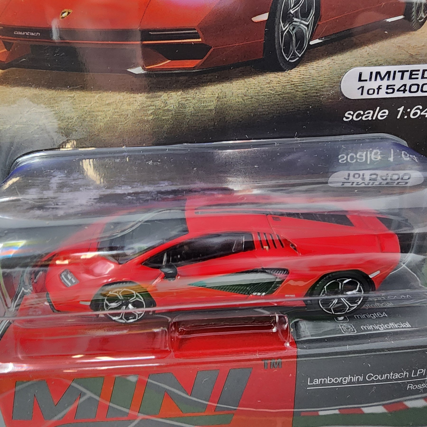 Miniy Countach Lamborghini Countach LPI 800-4 * Red * Mini GT Mijo Exclusives ...