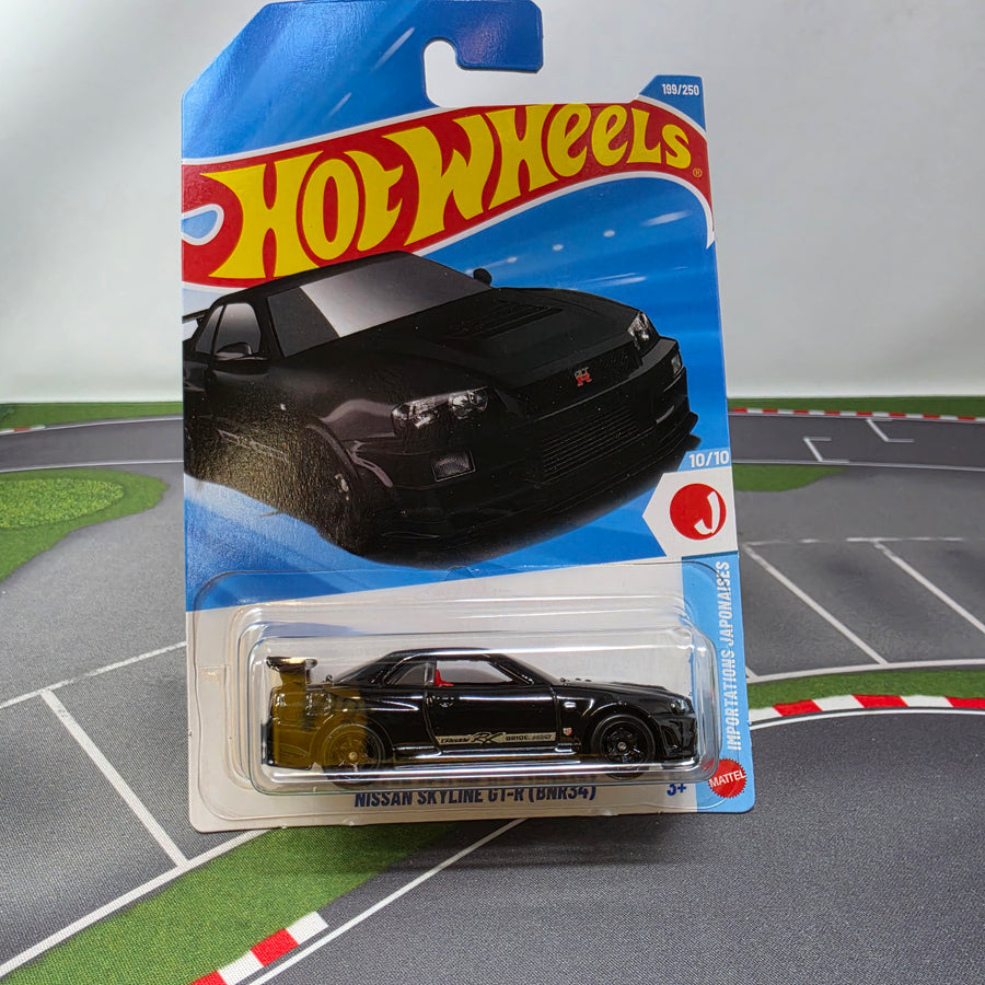 Nissan Skyline GT-R BNR34 #199 * Black * 2026 Hot Wheels NEW! Case